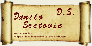 Danilo Sretović vizit kartica
